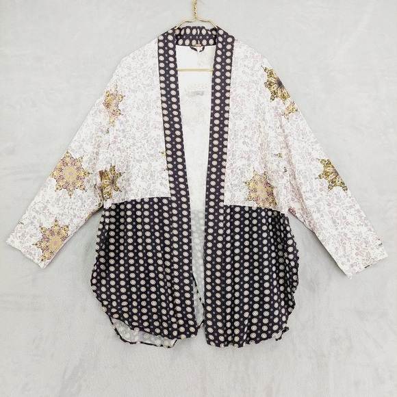 New Free People Forget me not short sleeve oversized kimono  P5477 - Picture 2 of 12